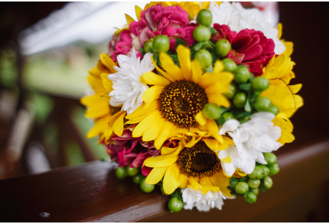 colorful wedding bouquet