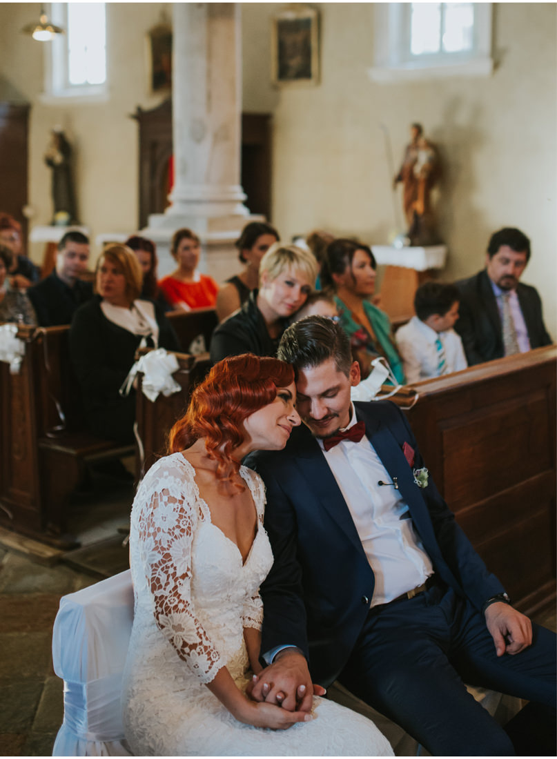 emotional bride and groom